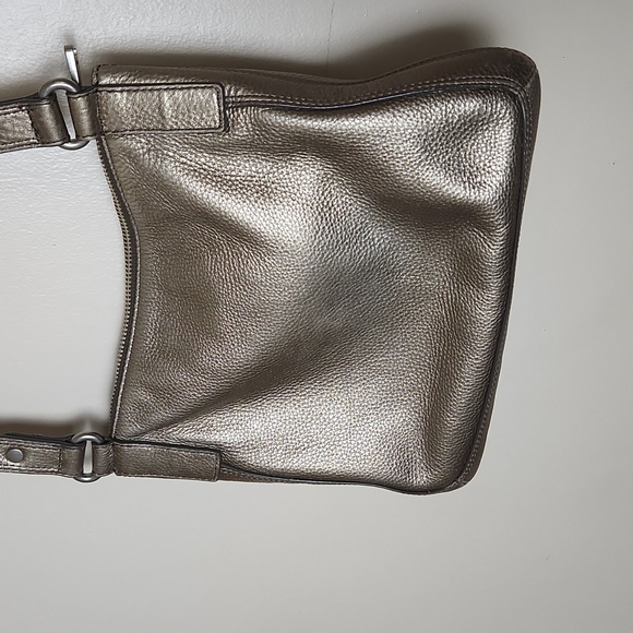 Metallic Fossil Crossbody Satchel Bag - Picture 12 of 12